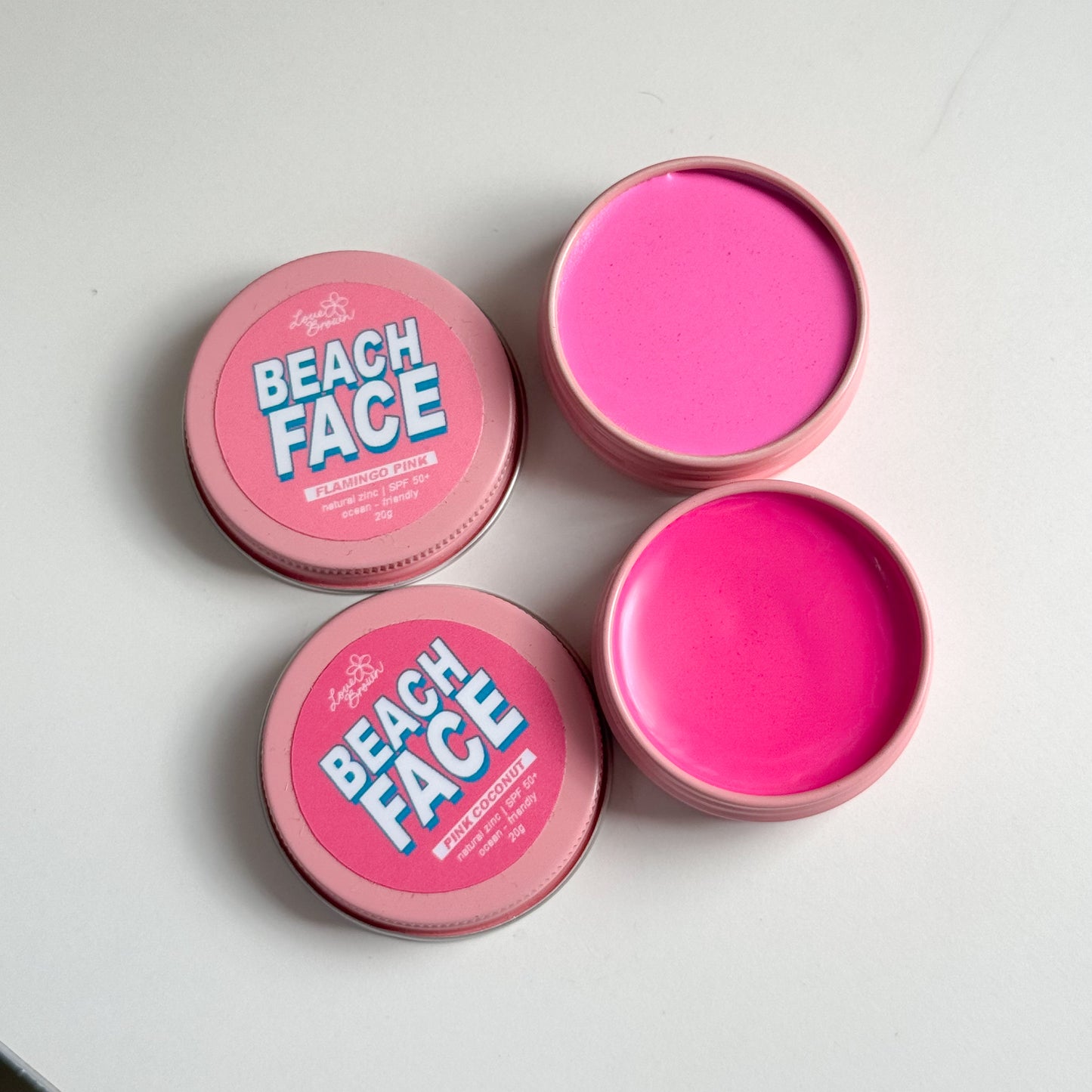 Beach Face in Pink Coconut (Dark Pink)