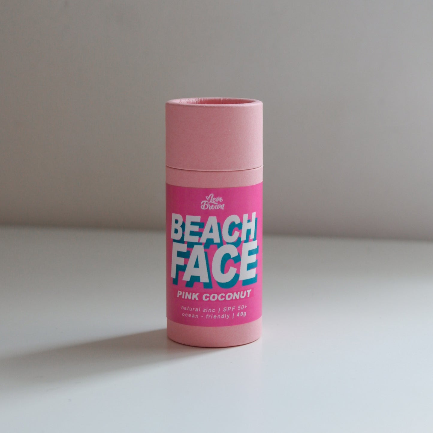 Love Brown Beach Face Zinc Stick: Pink