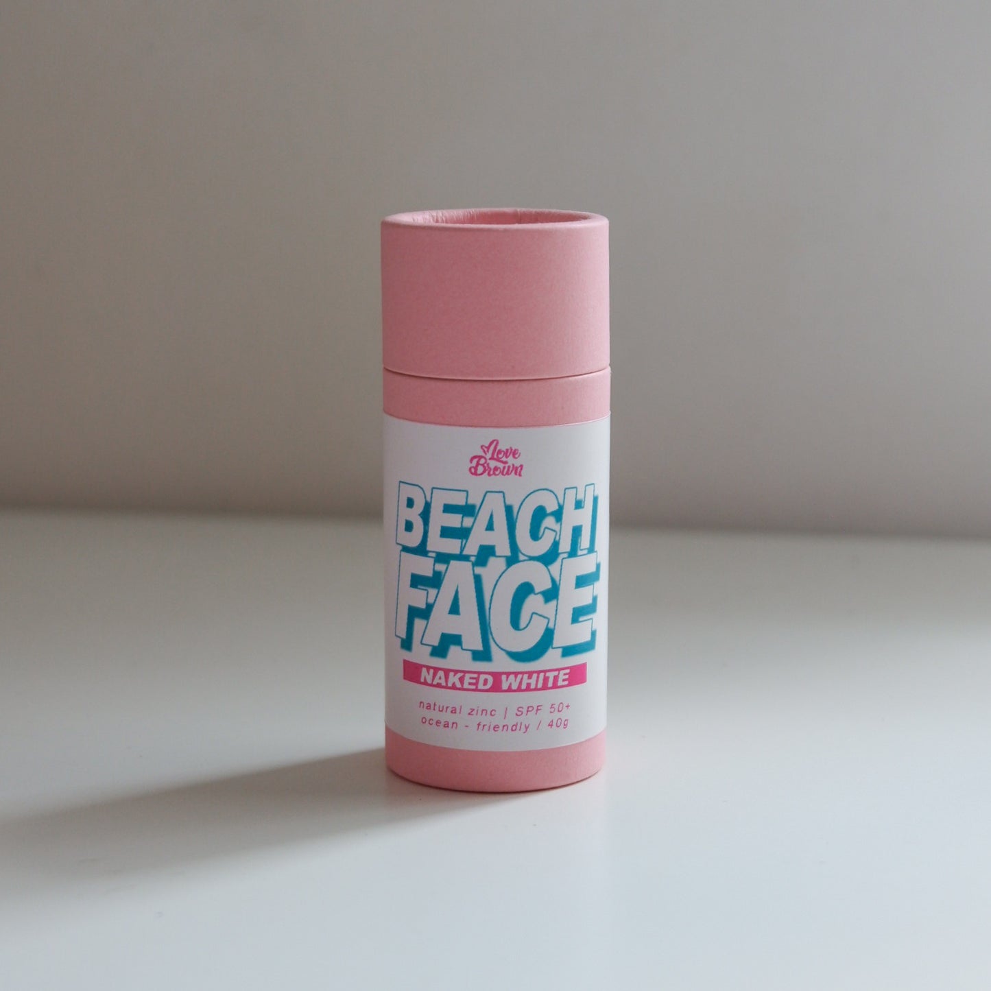 Love Brown Beach Face Zinc Stick: White