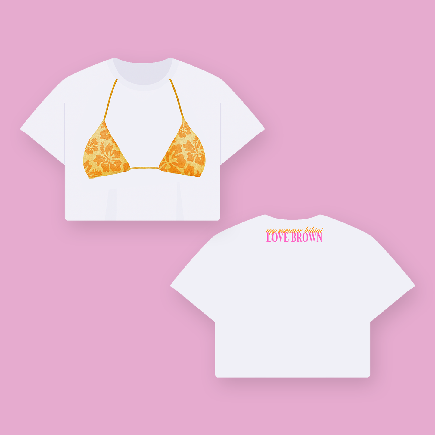 Love Brown My Summer Bikini Tee: Kahel