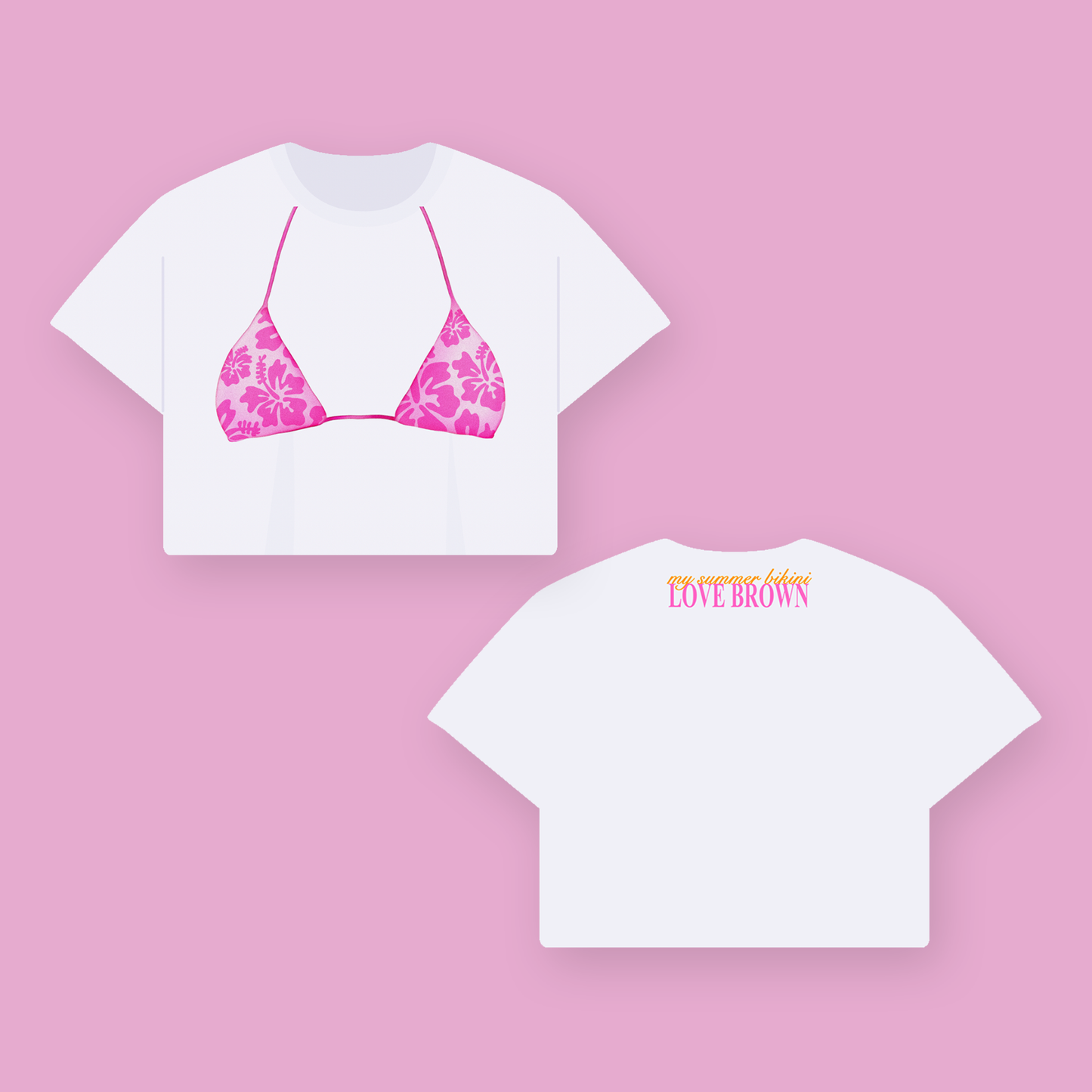 Love Brown My Summer Bikini Tee: Rosas