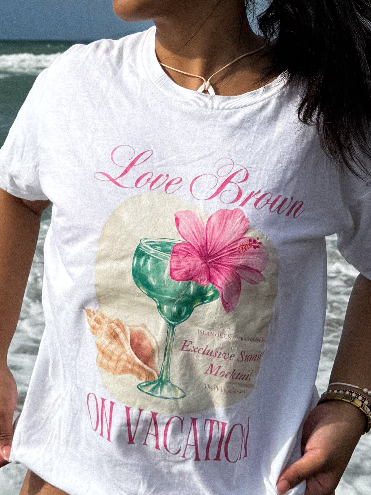 Love Brown On Vacation Tee