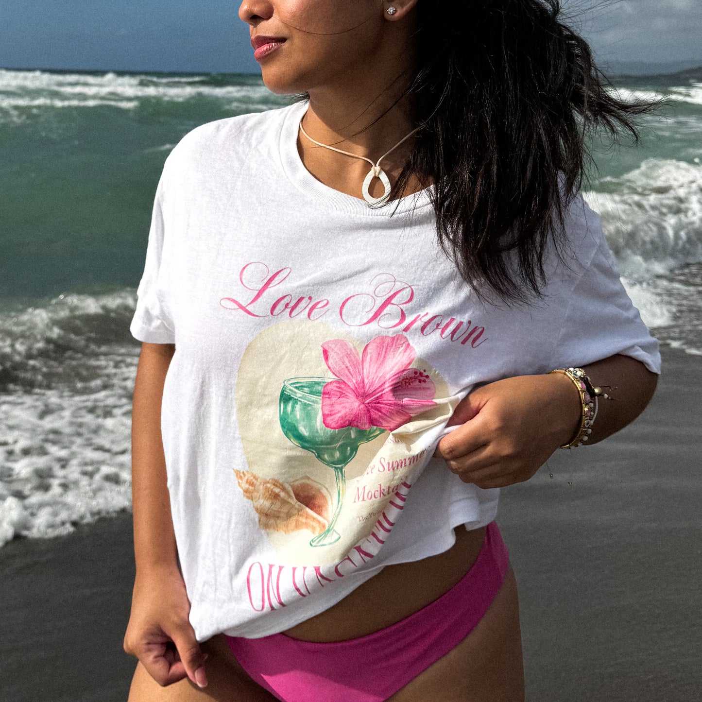 Love Brown On Vacation Tee