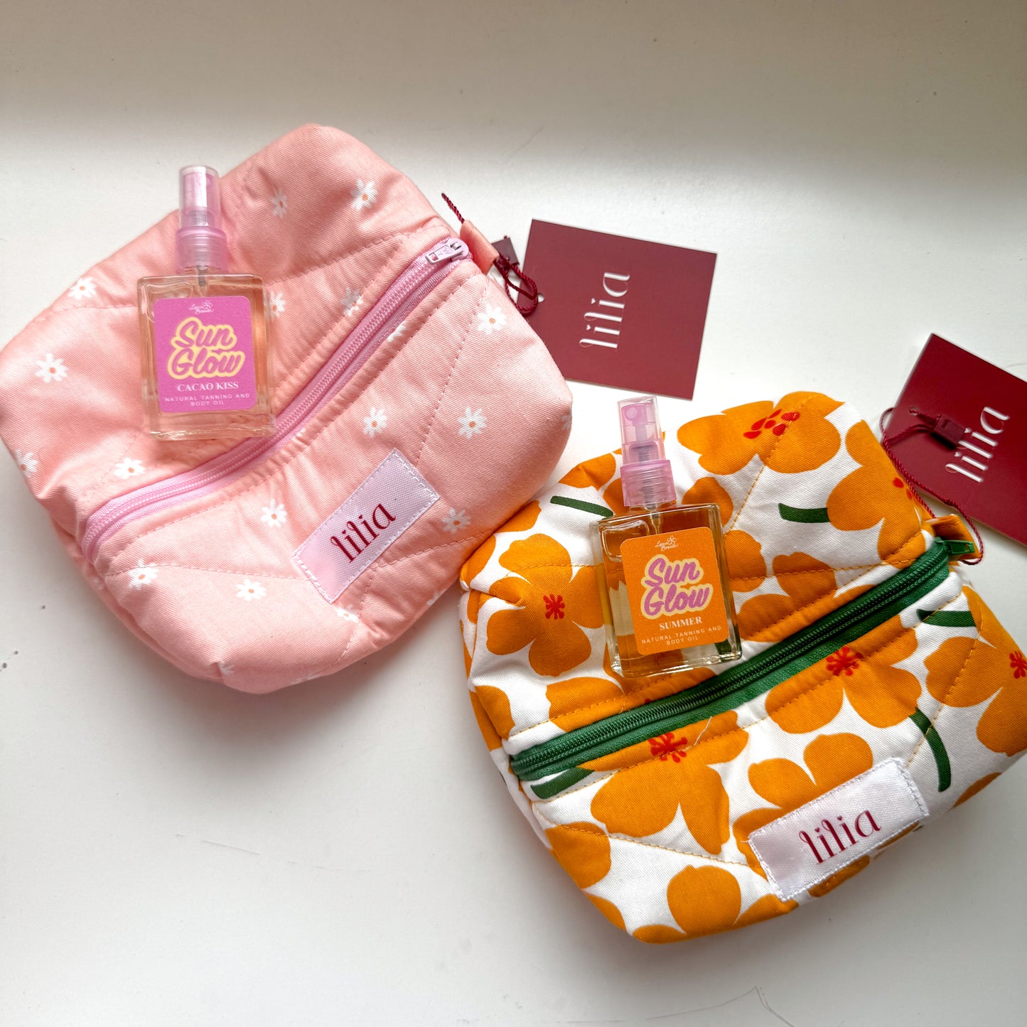 Love Brown x Love Lilia | Puffy pouch & Tanning Oil (ltd ed.)