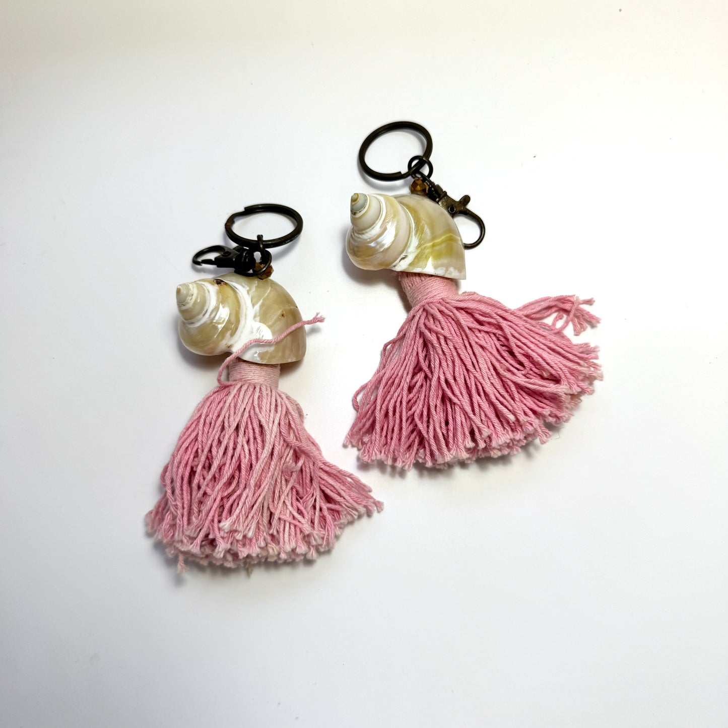 Love Brown Shell Keychain | Beach Bag Charm