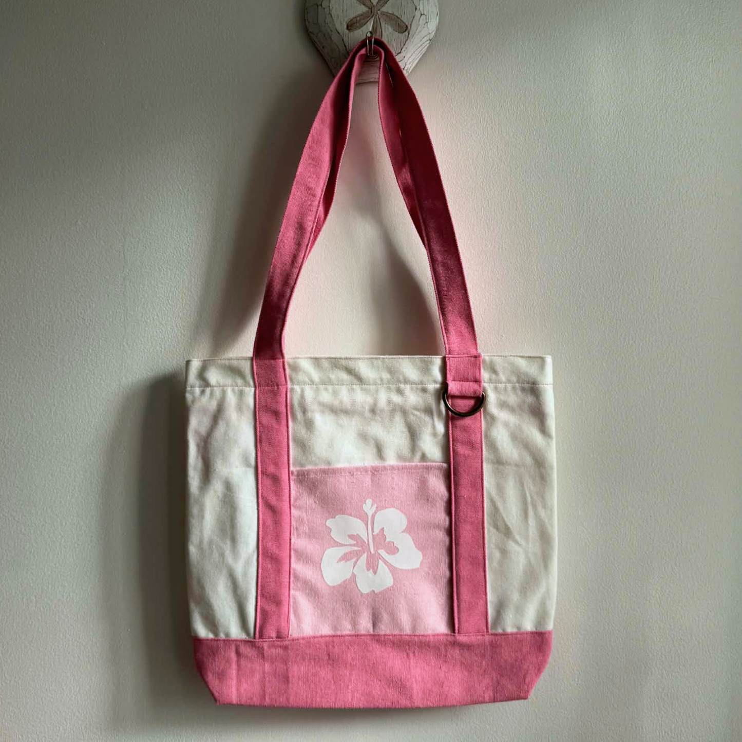 Isla Morena Tote Bag (White Gumamela)