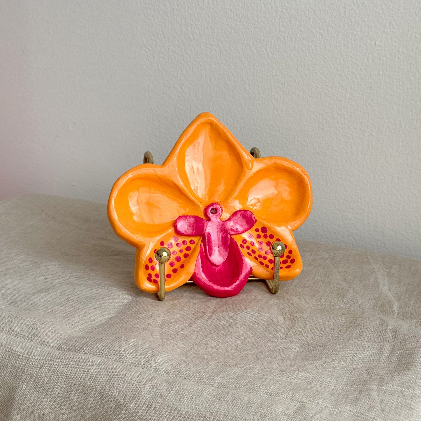 Ihliarts Trinket Dish: Orange Orchid