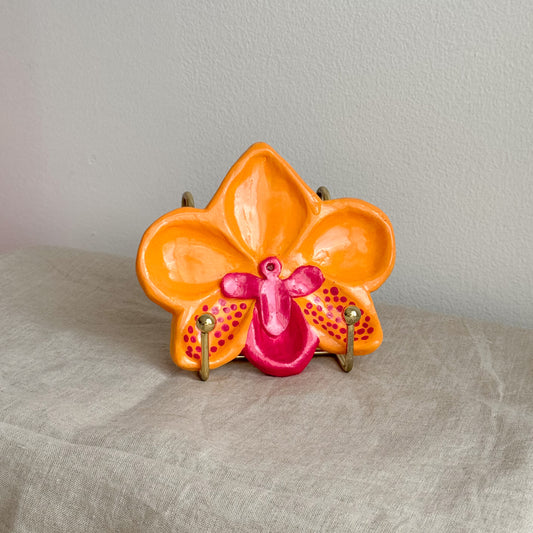 Ihliarts Trinket Dish: Orange Orchid
