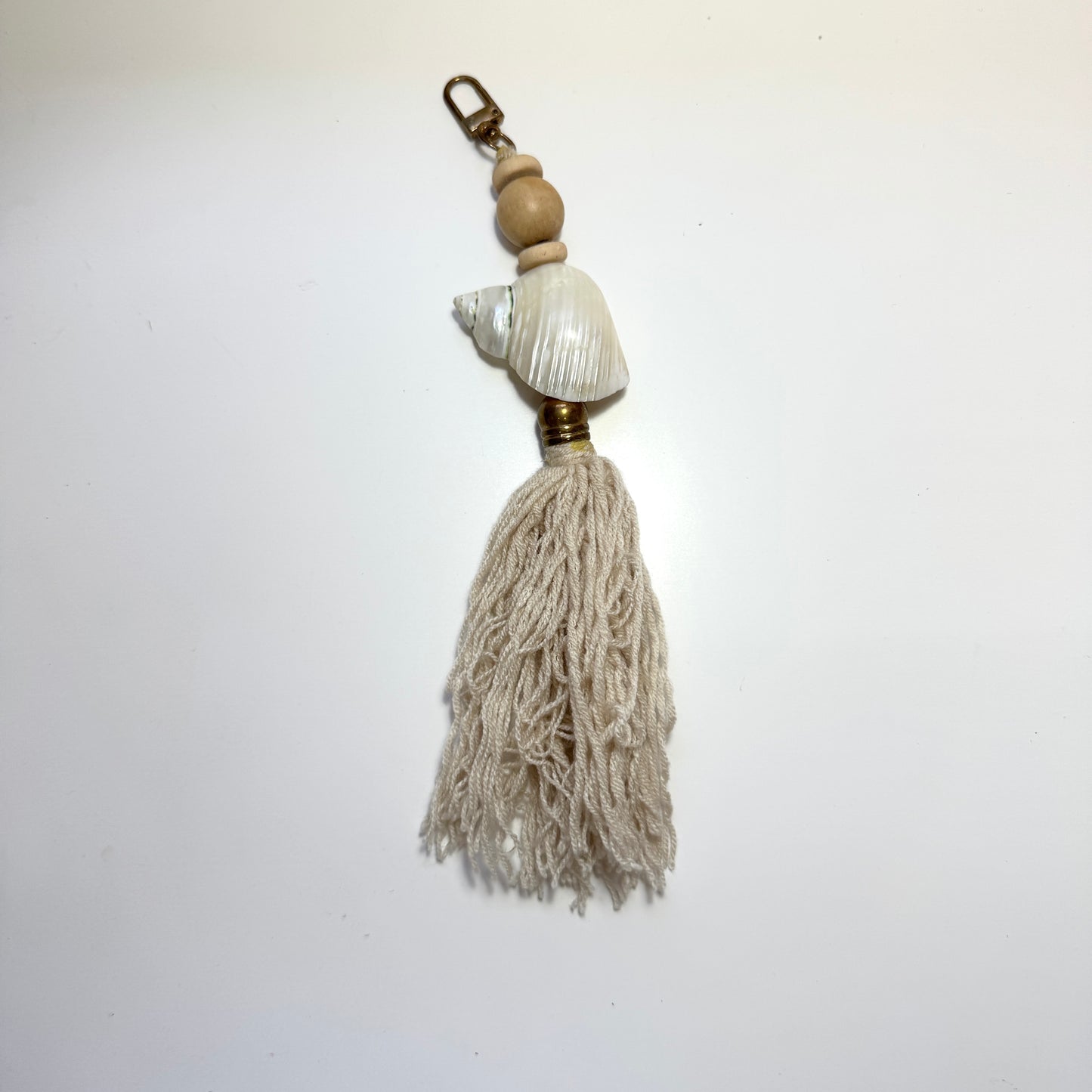 Love Brown Shell Keychain | Beach Bag Charm