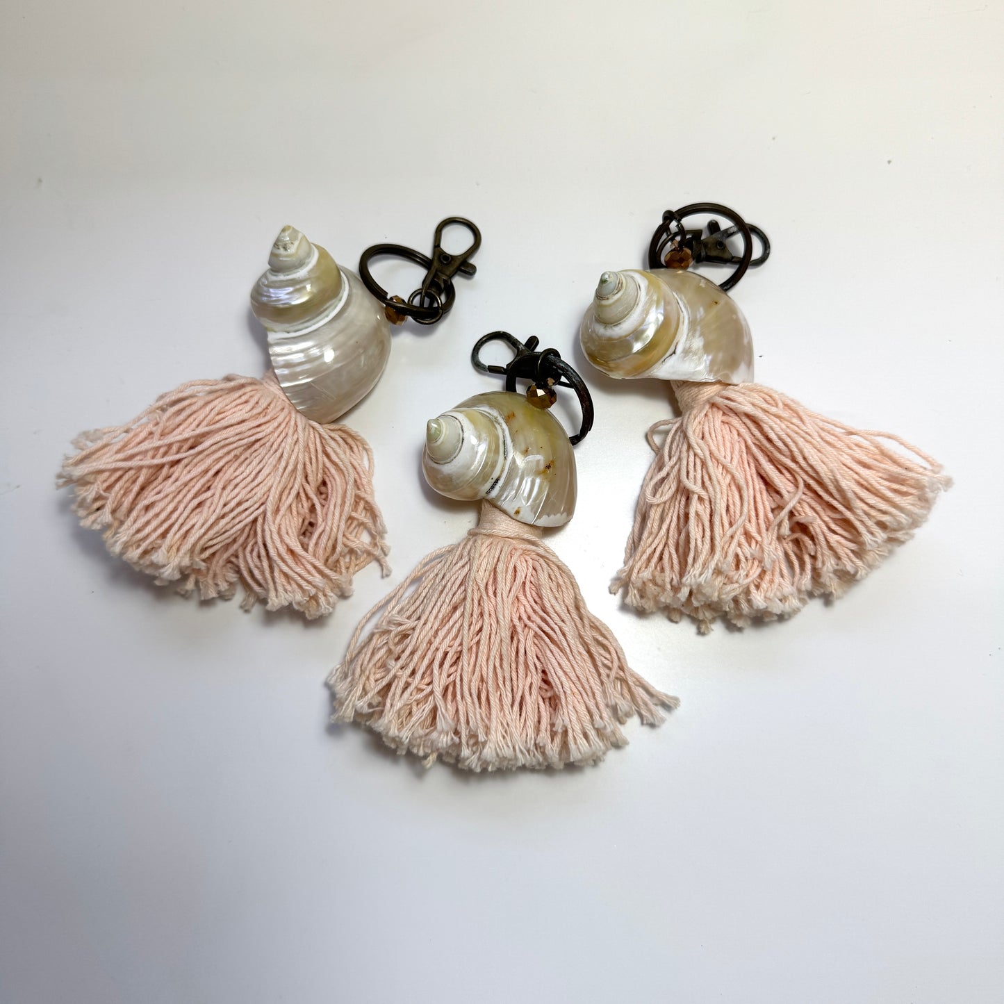 Love Brown Shell Keychain | Beach Bag Charm