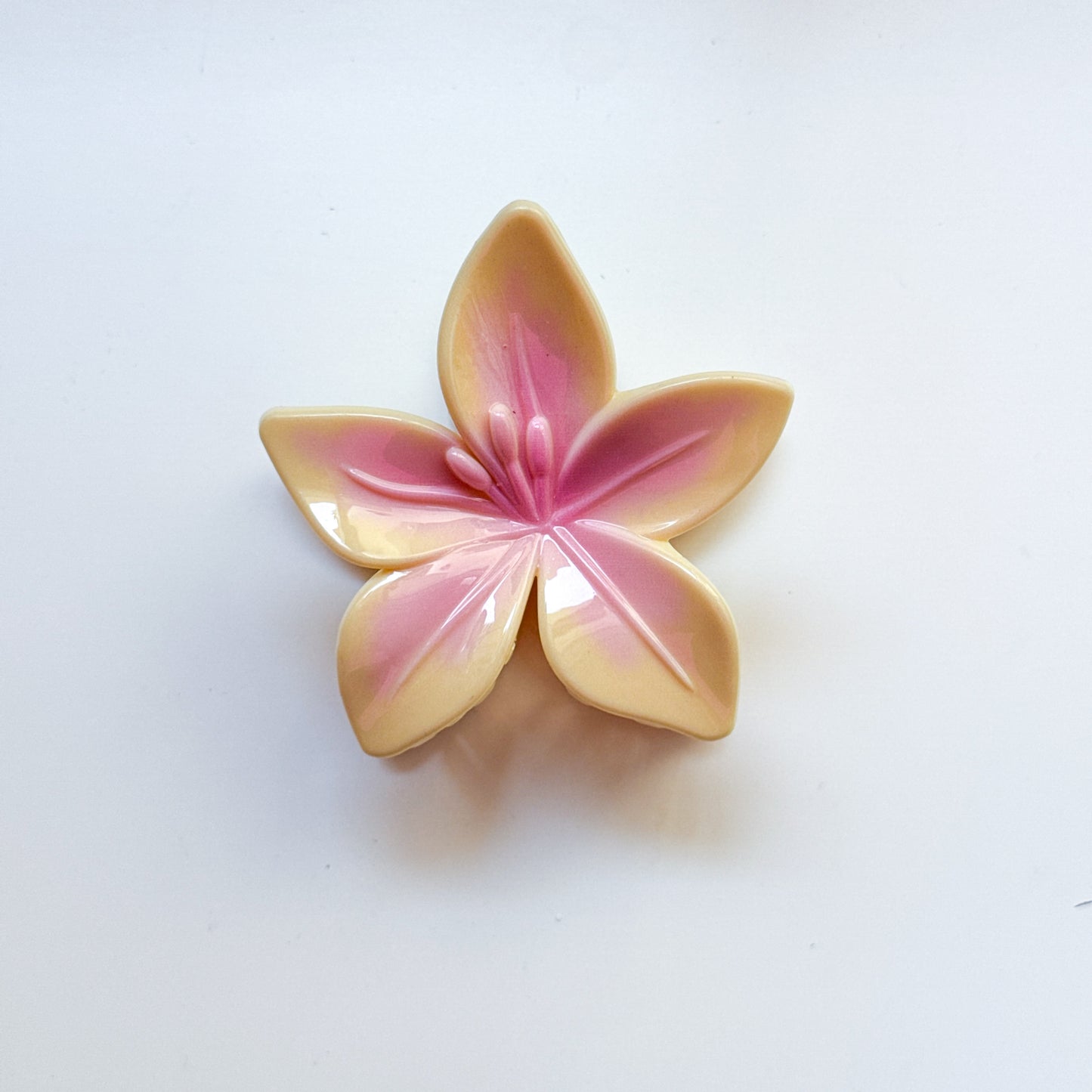 Love Brown Lily Flower Hair Clamp