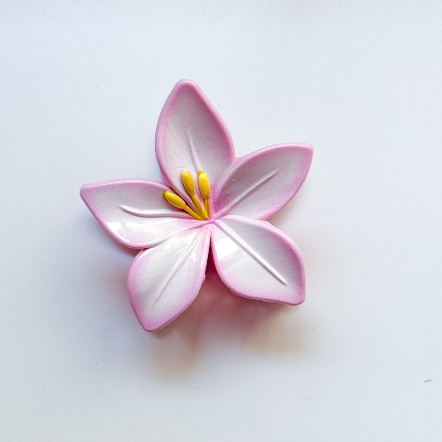 Love Brown Lily Flower Hair Clamp