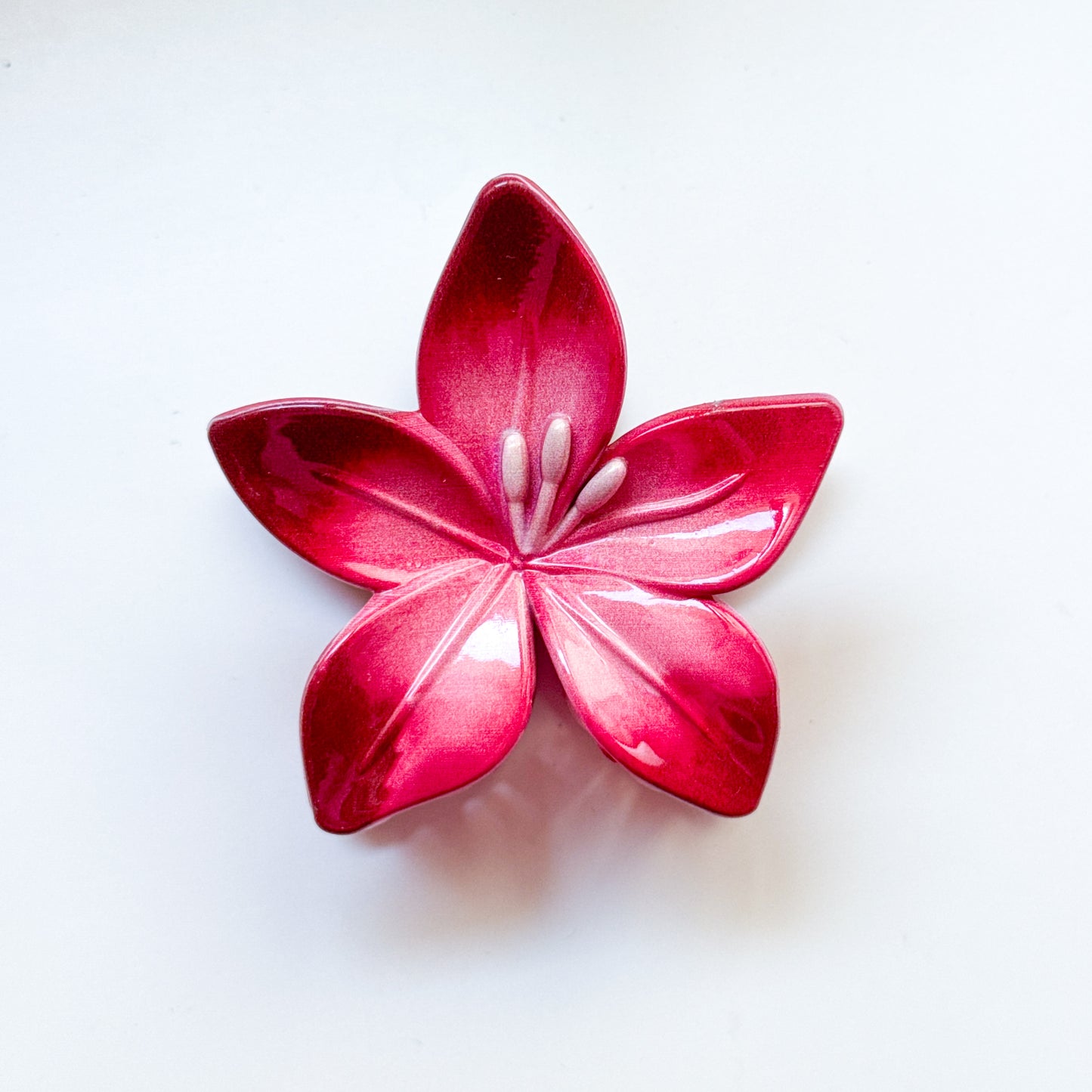 Love Brown Lily Flower Hair Clamp