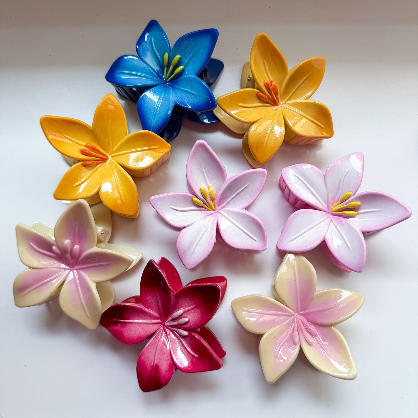 Love Brown Lily Flower Hair Clamp